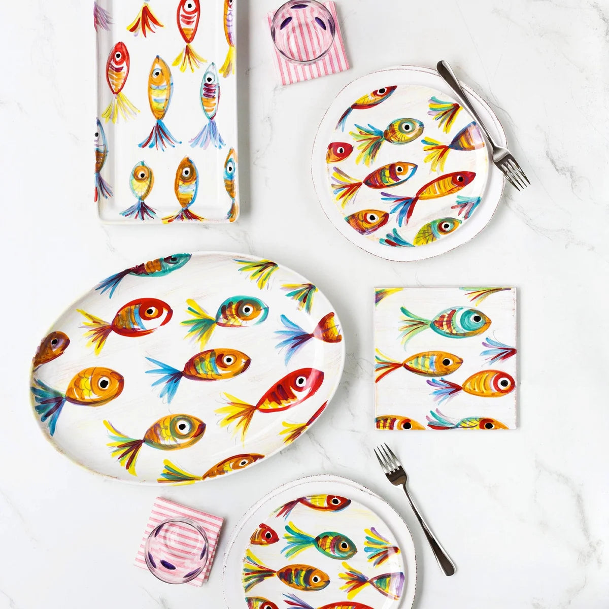 Pesci Colorati Rectangular Platter