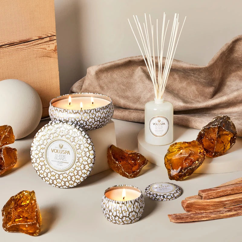 Suede Blanc - 3 Wick Candle