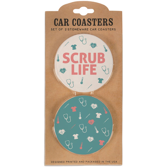 "Scrub Life" Car Coaster Set