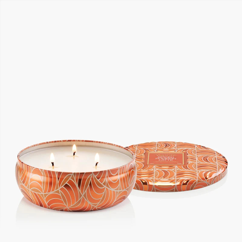 Spiced Pumpkin Latte - 3 Wick Tin