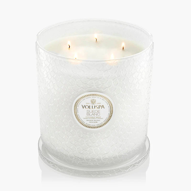 Suede Blanc - 5 Wick Hearth
