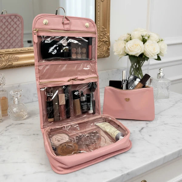 Toiletry Case-Blushed Velvet Quilted