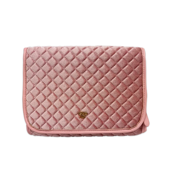Toiletry Case-Blushed Velvet Quilted