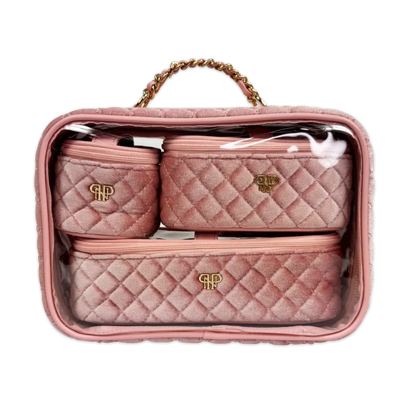 Trio Jet Setter - Blush Velvet Quilted