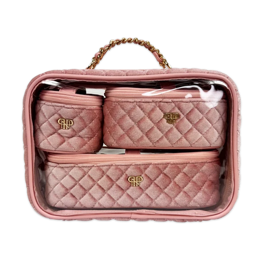 Trio Jet Setter - Blush Velvet Quilted