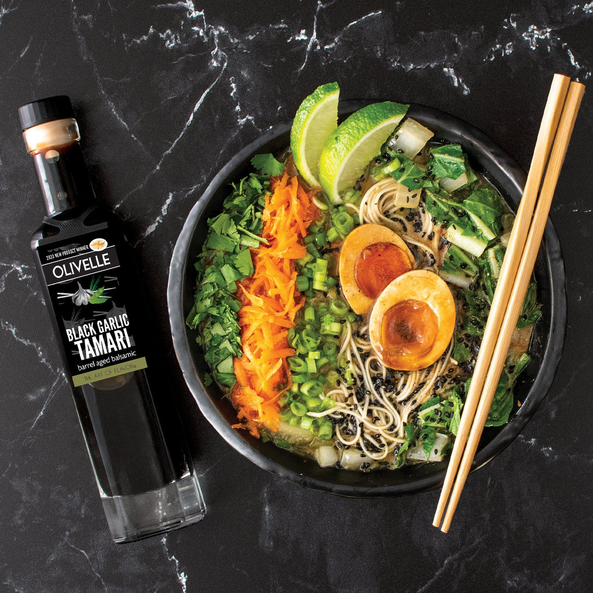Dark Balsamic | Black Garlic Tamari Barrel Aged Balsamic