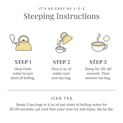 Ginger Peach 100% White Tea Bags