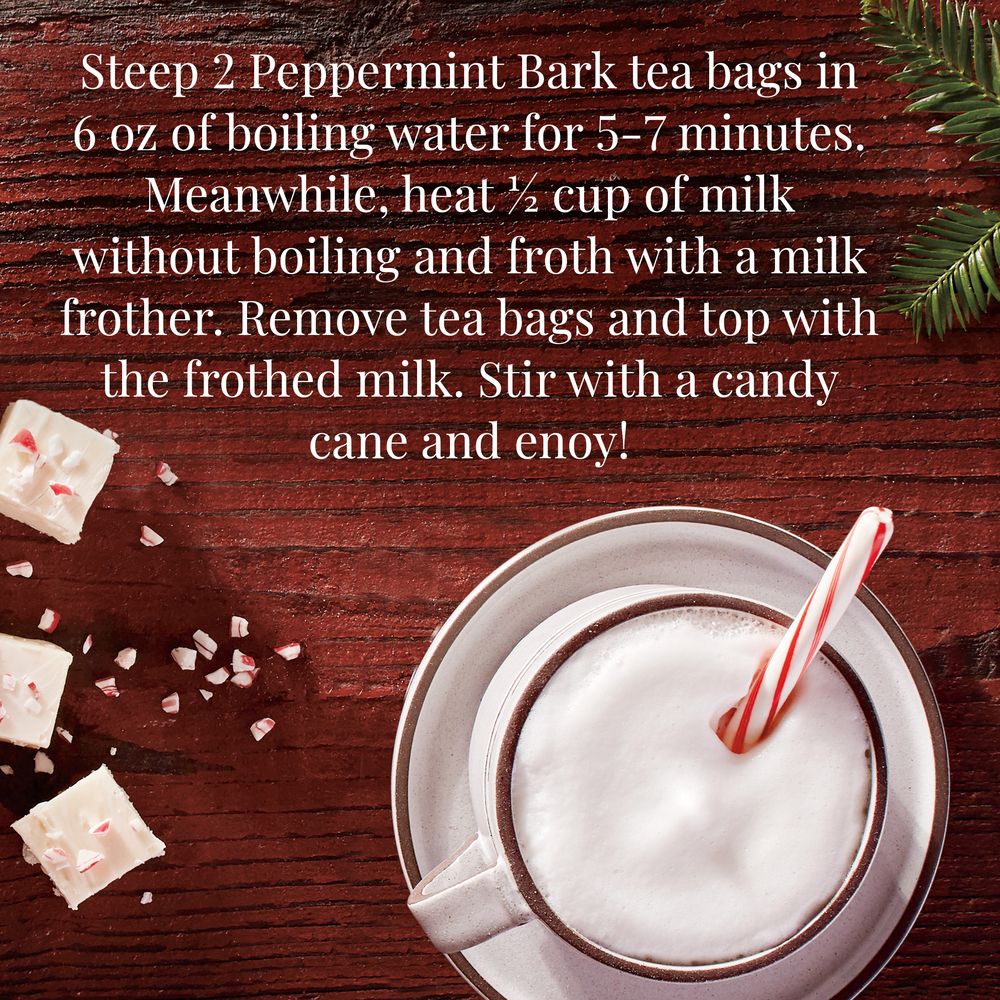 Peppermint Bark Herbal Tea Bags