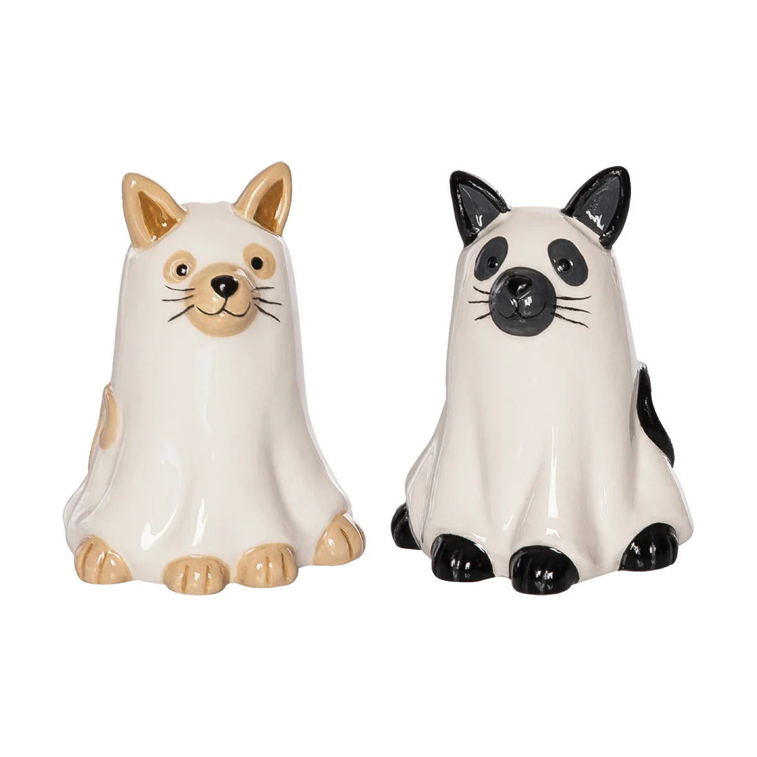 Ghost Cats Salt & Pepper Shaker Set