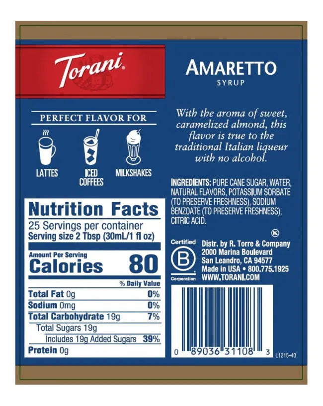 Torani | Amaretto 750ml