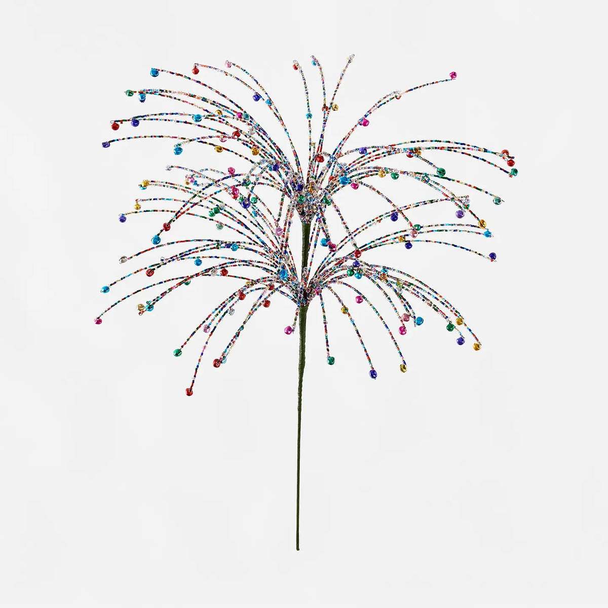 Wire Multi-Color Beaded Floral Spray