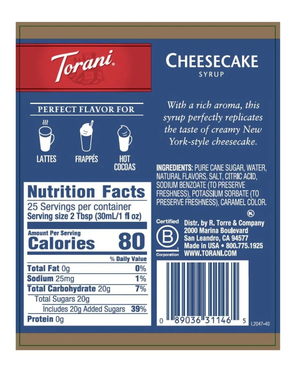 Torani | Cheesecake 750ml
