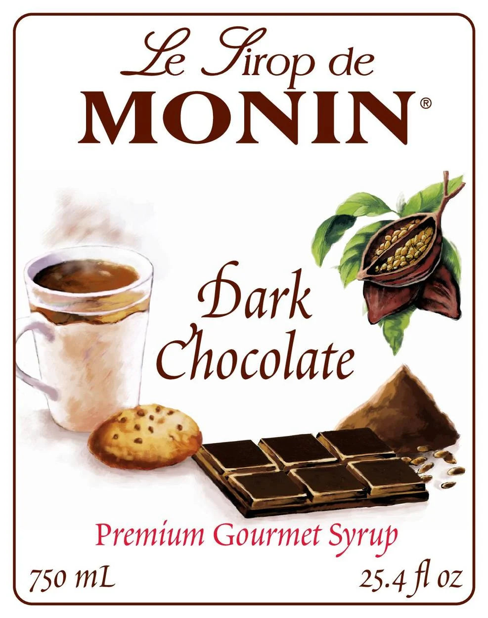 Monin Dark Chocolate 750ml