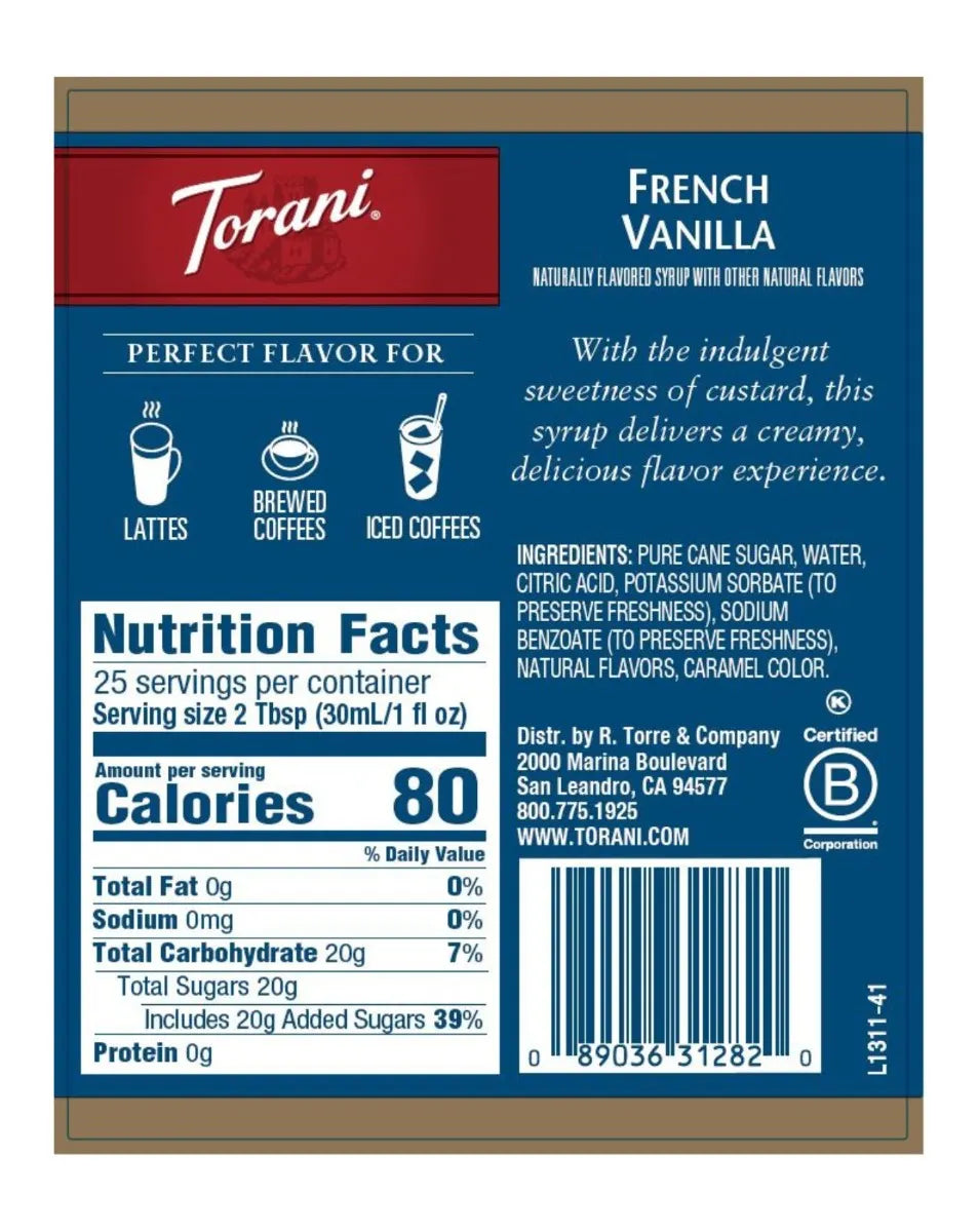 Torani | French Vanilla 750ml