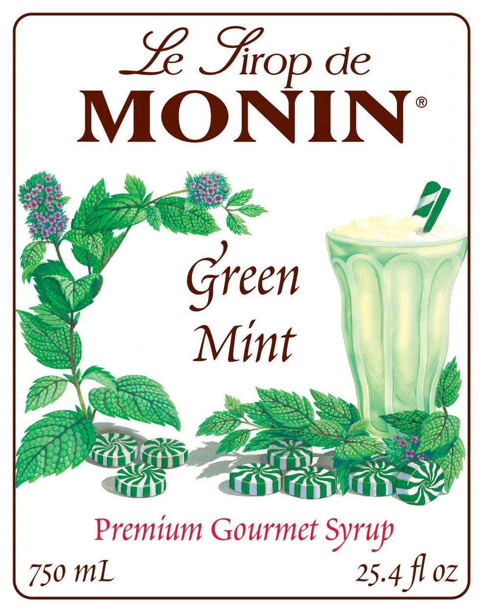 Monin Green Mint 750ml