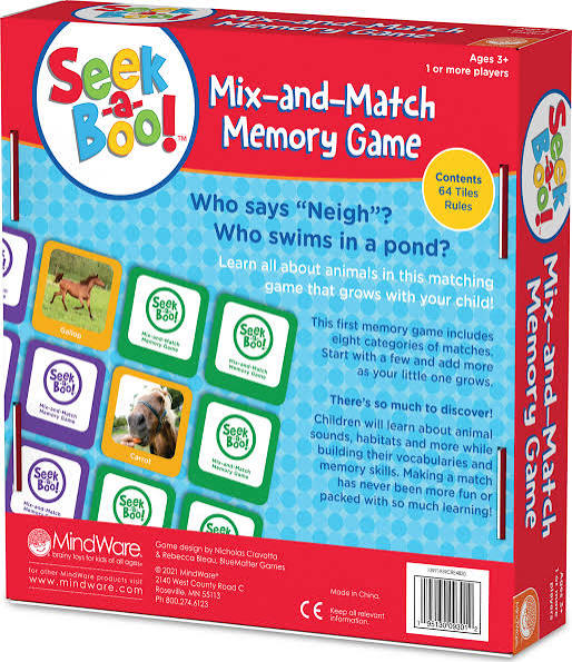 Seek-a-Boo Mix-and-Match Memory Game