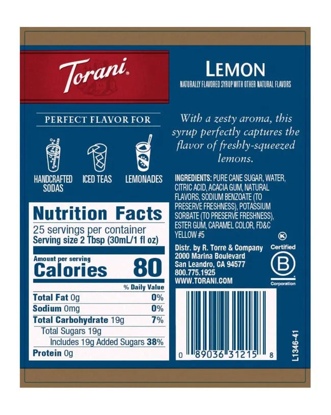 Torani | Lemon 750ml