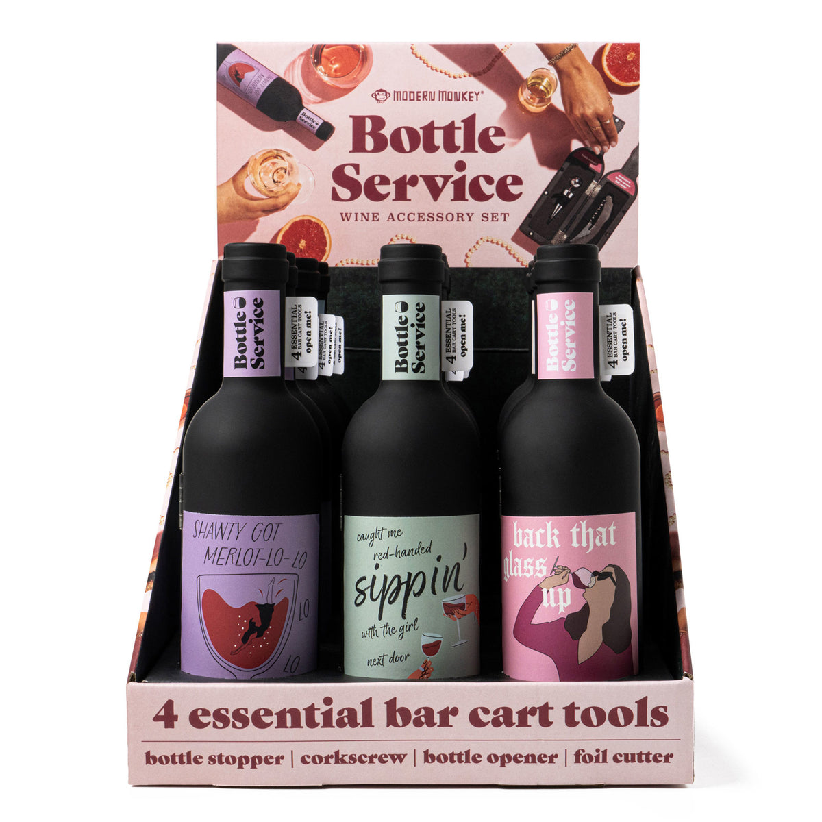 Modern Monkey | Bottle Service Wine Accessories Set