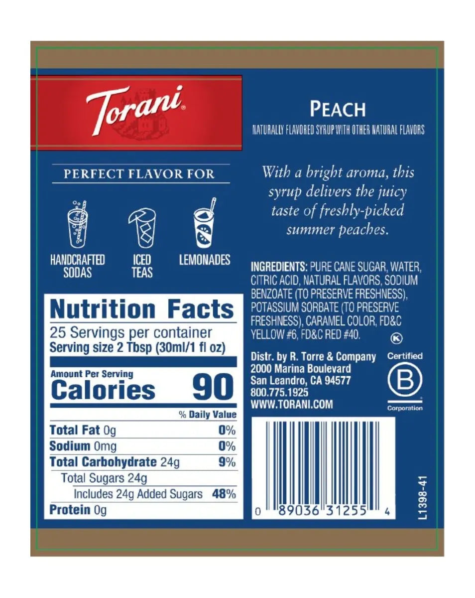 Torani | Peach 750ml