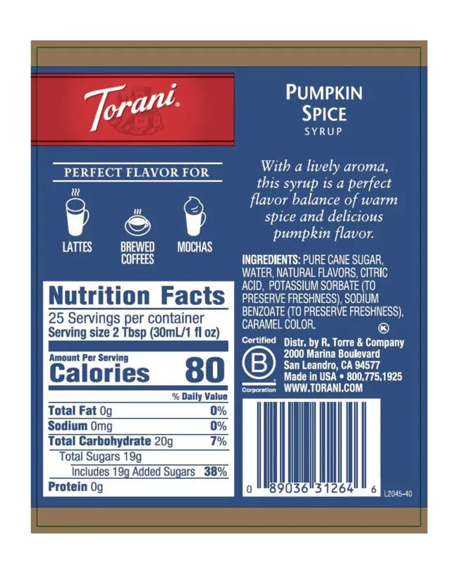 Torani | Pumpkin Spice 750ml