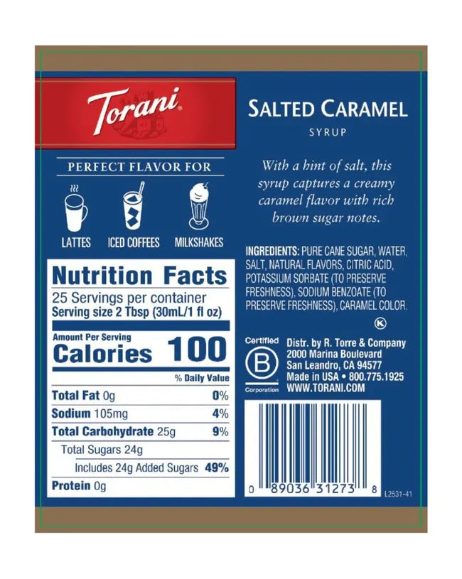 Torani | Salted Caramel 750ml