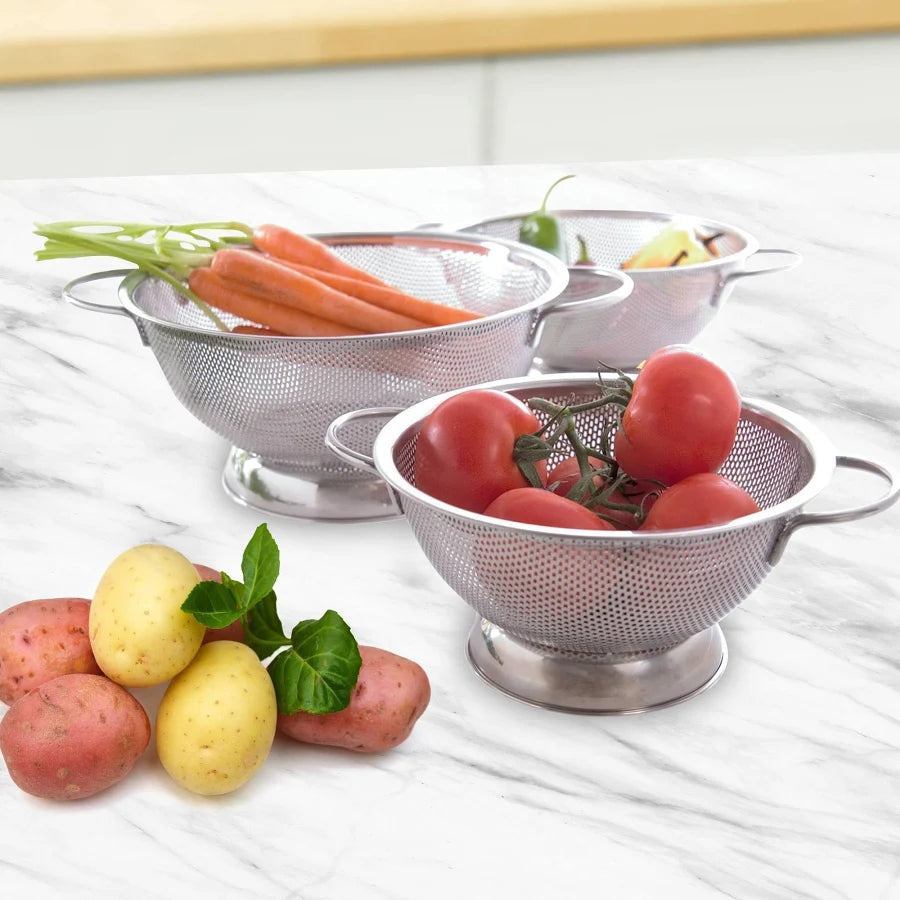 Stainless Steel Perforated Colander | Large