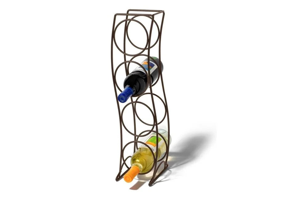 Curve 4-Bottle Wine Rack | Black