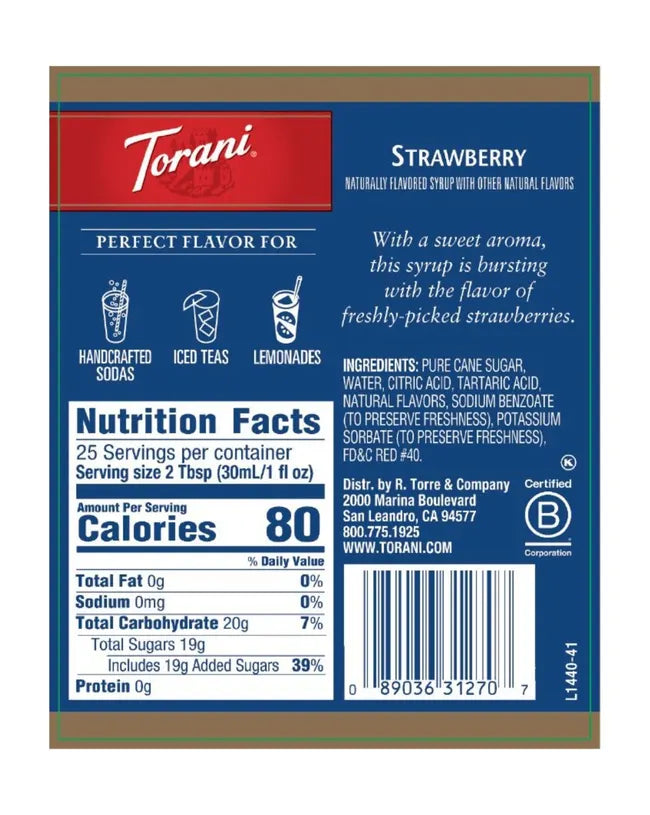 Torani | Strawberry 750ml