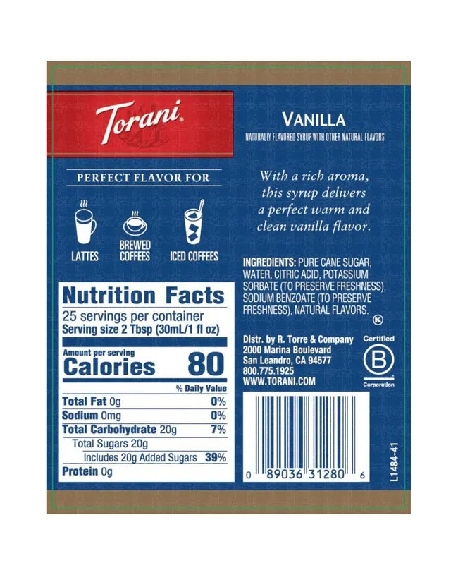 Torani | Vanilla 750ml