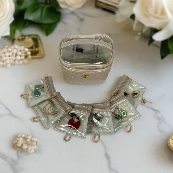 Getaway Jewelry Case-Pearl Quilted