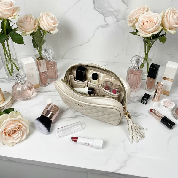 Glam Makeup Case-Pearl Quilted