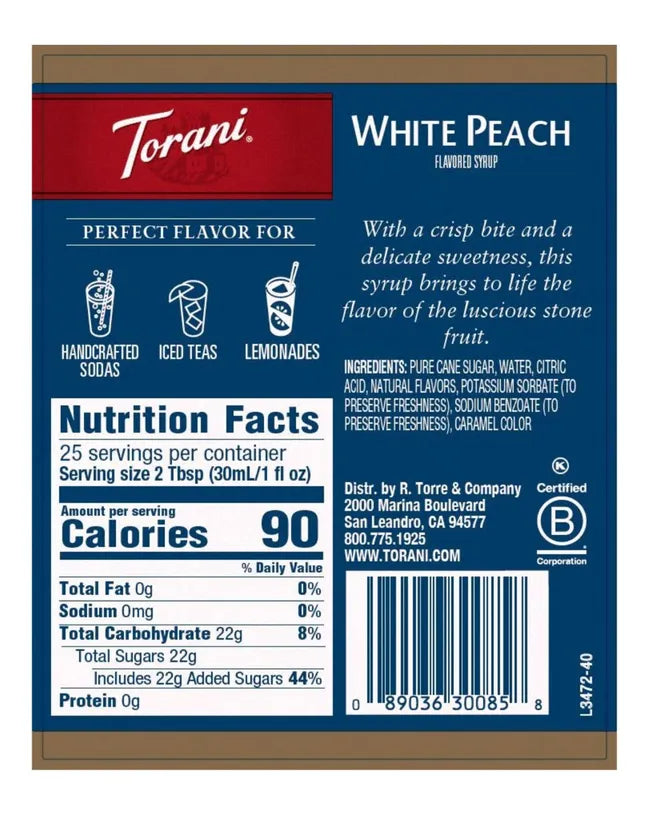 Torani | White Peach 750ml