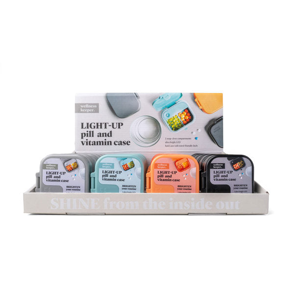 Wellness Keeper Mini Light-Up Pill and Vitamin Case